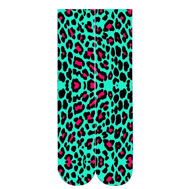 chaussettes-leopard-rose-et-bleu