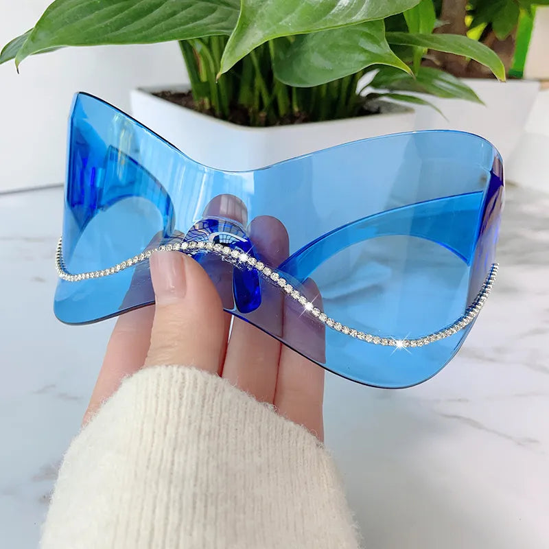 lunette soleil xxl bleue