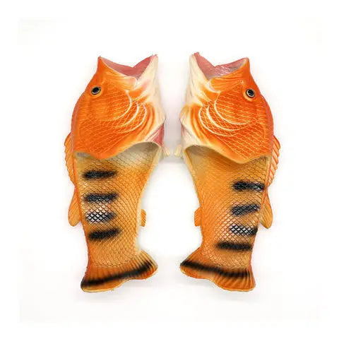 chaussure-forme-de-poisson-orange
