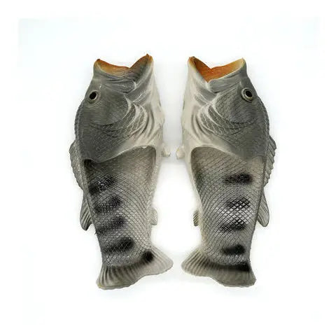 chaussure-forme-de-poisson-gris