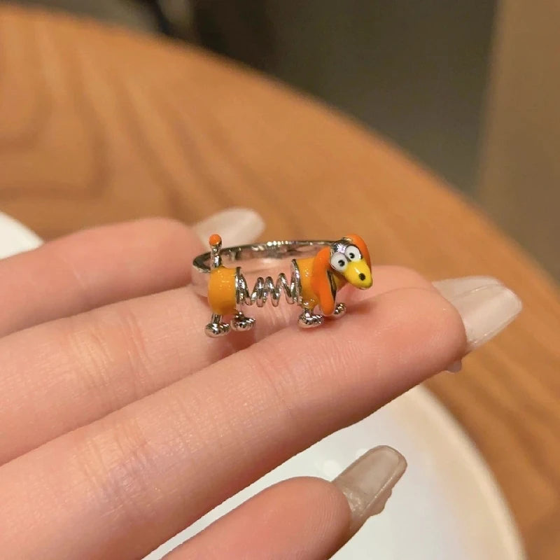 bague-chien-teckel-drole