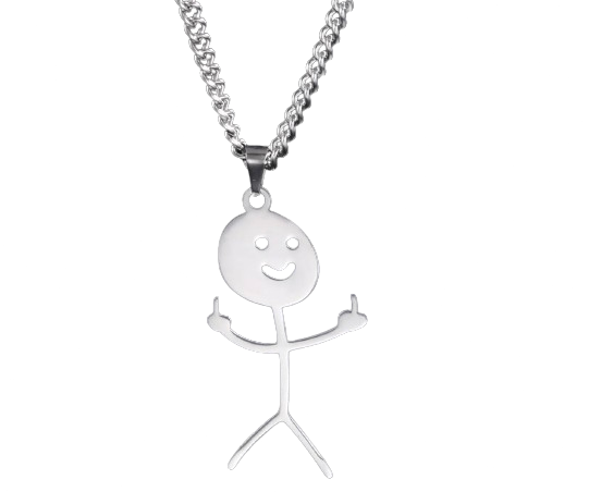 collier-stickman-doigt-honneur-argent-drole