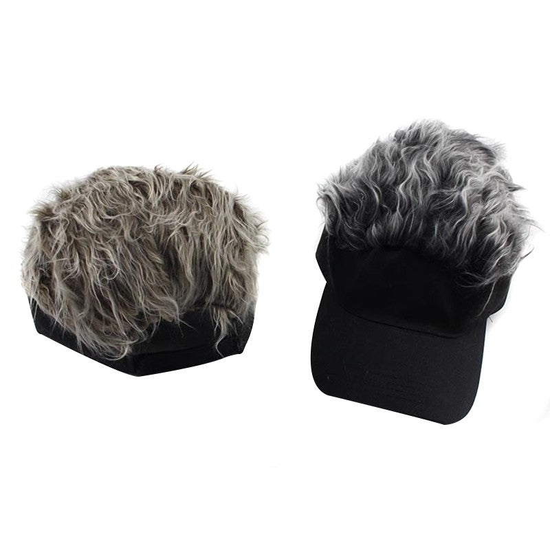 Casquette-moche-golf-avec-faux-cheveux-perruque
