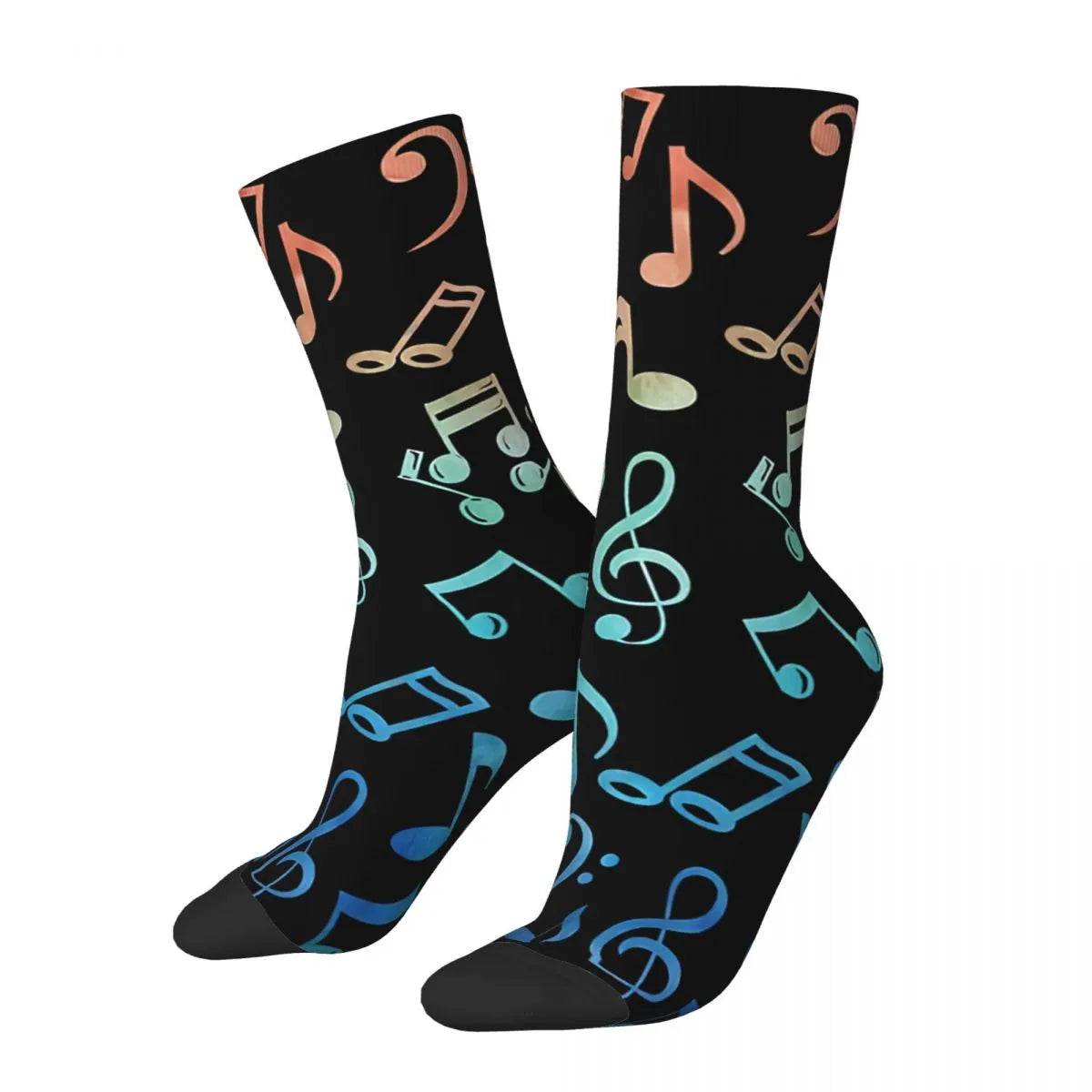 Chaussettes-notes-musique-multticouleur