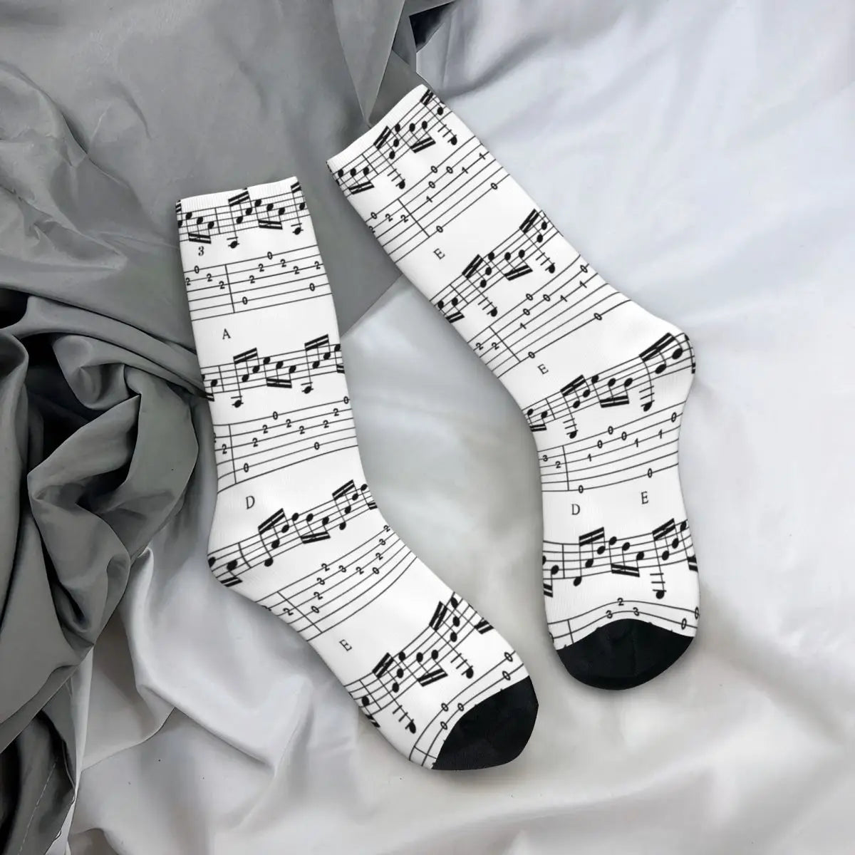 chaussettes-notes-musicales-blanche