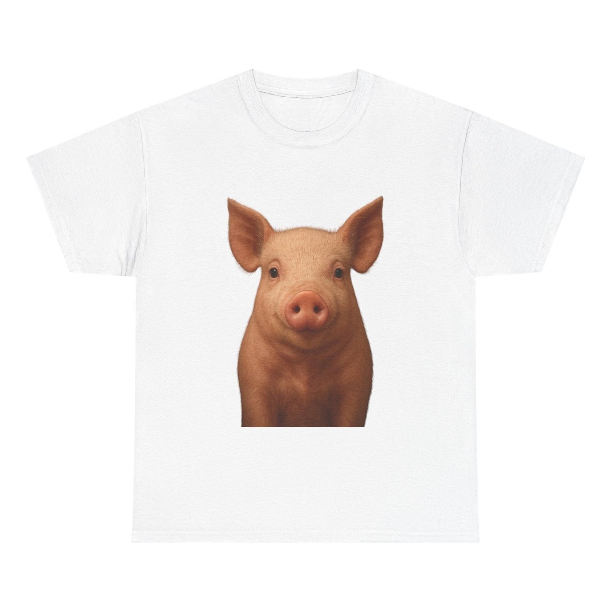 t shirt cochon blanc