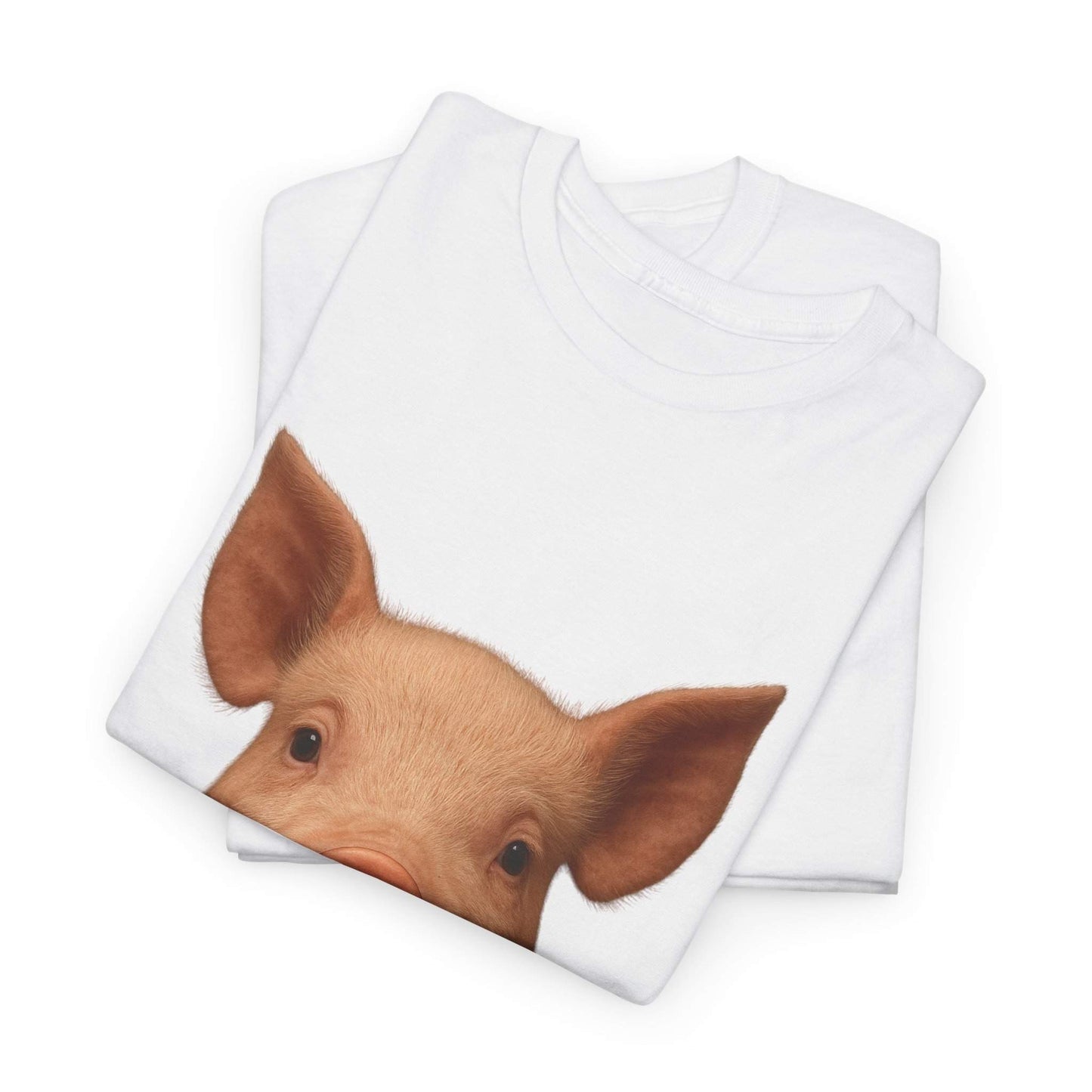 t shirt cochon plié